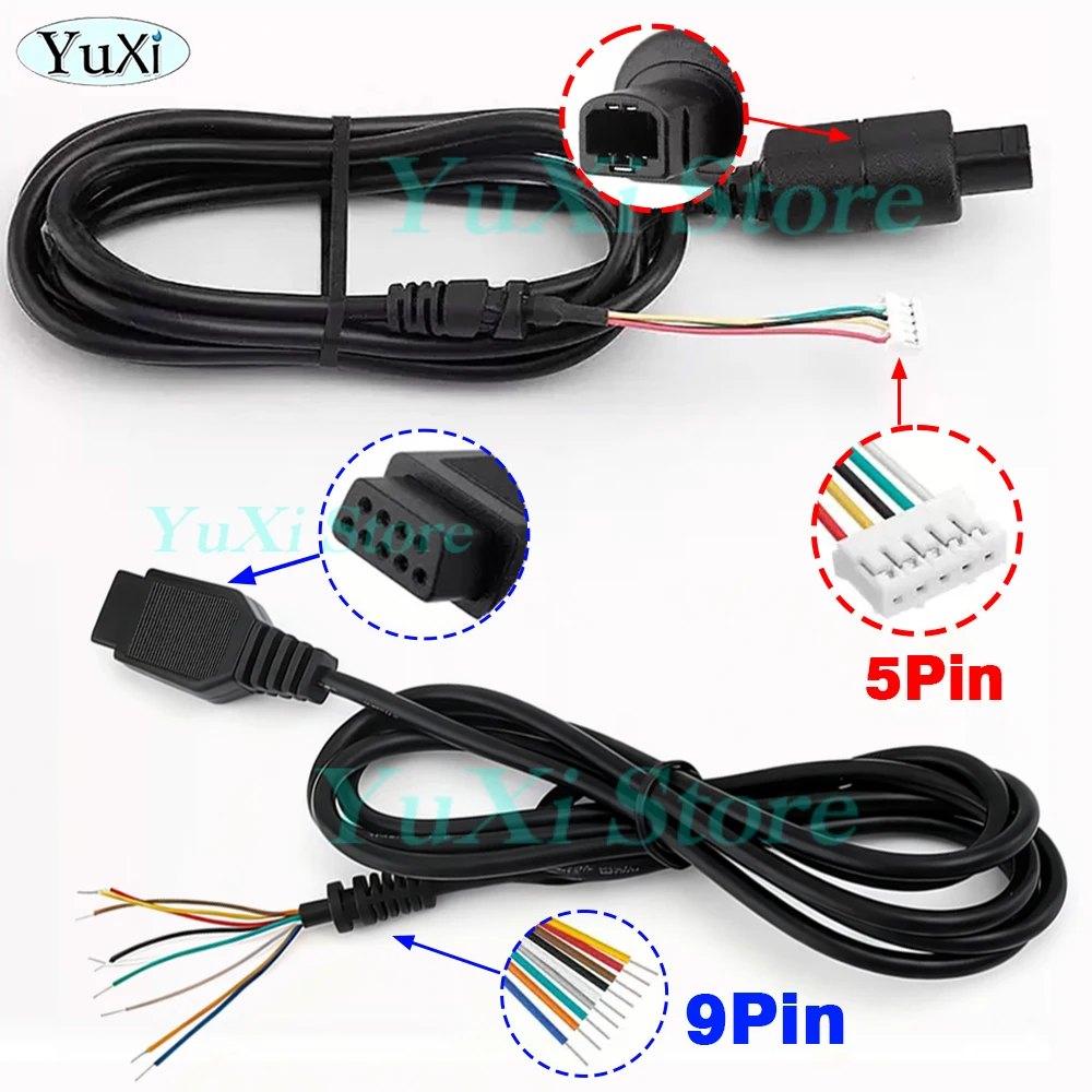 1 قطعة تمديد كابل ل Sega Genesis 2 MD 2 DC128 كابل تحكم ل ميجا محرك 2 9Pin 5Pin غمبد وحدة التحكم سلك الحبل 1.5 متر 2 متر #1