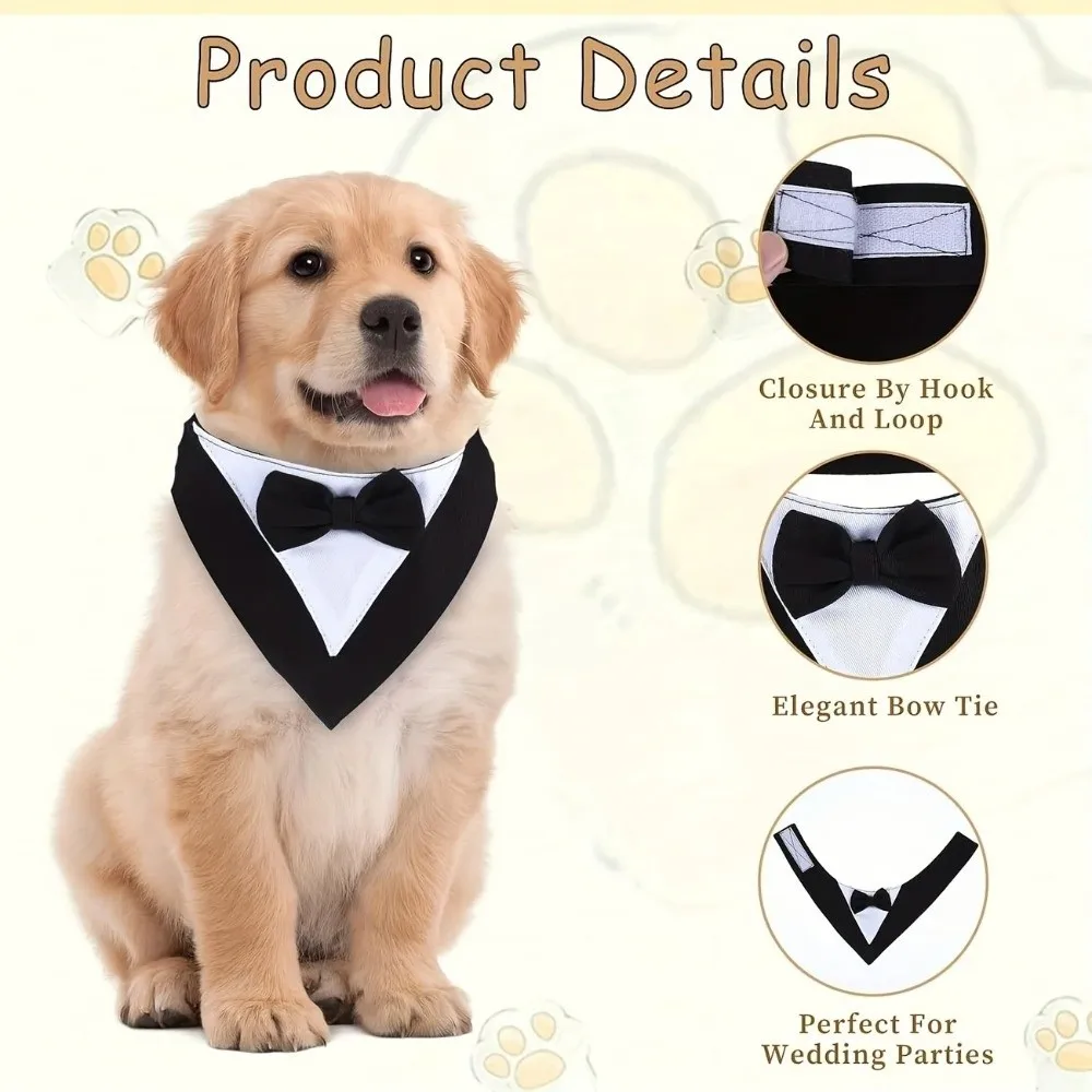 Pet Decoration Saliva Towel Dog Bow Tie Business Suit Comfortable Pet Bandana Adjustable Cute Cat Triangle Scarf Proposal