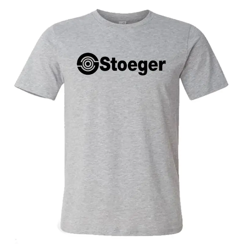 Мужская серая футболка Stoeger Firearms Guns, размеры от S до 3XL Мужская серая футболка Stoeger Firearms Guns, размеры от S до 3XL