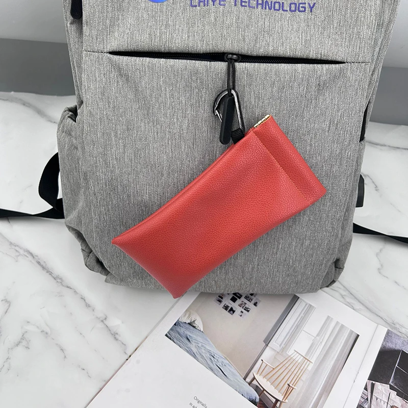 Soft PU Glasses Bag Sunglasses Case Carrying Bag Automatic Closed Eyewear Pouch Earphone Data Cable Storage Protective Cover - view 5