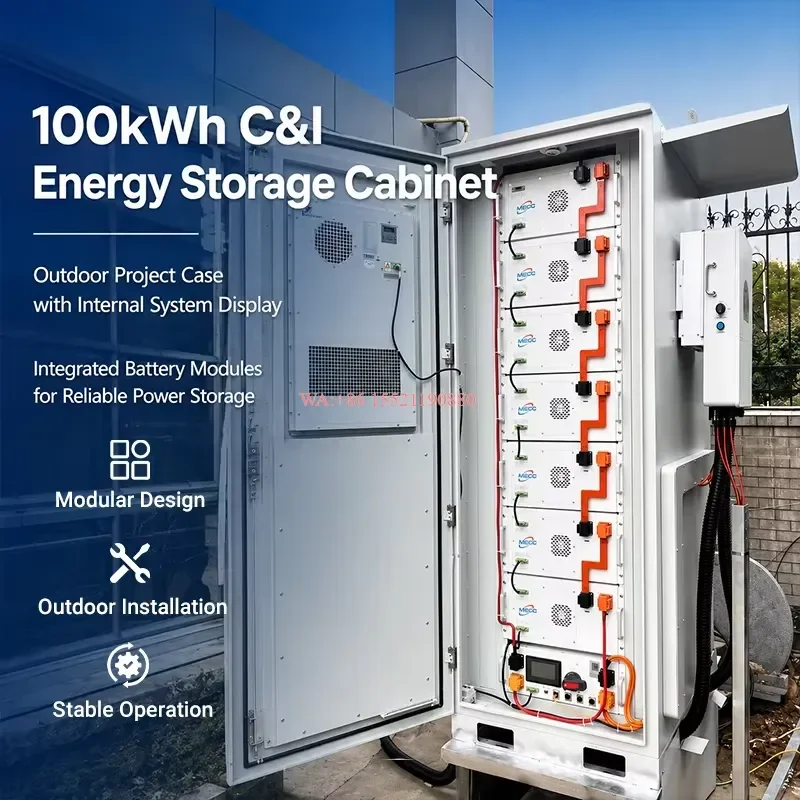 WMWMNU for MECC 50kW 100kWh Outdoor Energy Storage Cabinet Commercial Industrial All-in-One BESS Air-Cooled LiFePO4 Battery