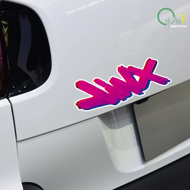Hollow car sticker jinX English letters explosive leather city graffiti locomotive electric car paint waterproof sticker