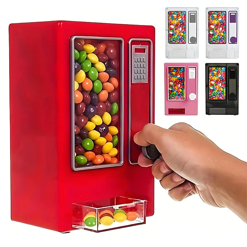 Candy Dispenser Cute Vending Machine For Desktop Manual Candy Machine Dispense Mini Candies Birthday&Christmas Gift
