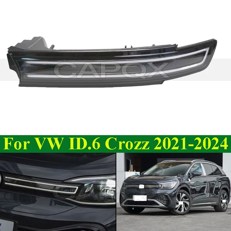 CAPQX LED ضوء النهار الجري لشركة فولكس فاجن ID6 ID.6 كروز 2021-2024 المصد الأمامي شواء مصباح ليد 12G941653 12G941654