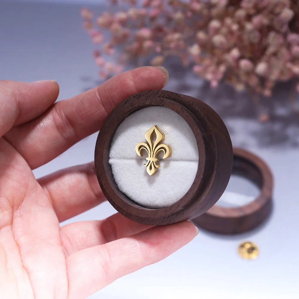 Tangula  Vintage Saint Lily Brooch Stainless Steel Mens Christian Faith Amulet Badge Accessories Religious Jewelry Worship Gifts