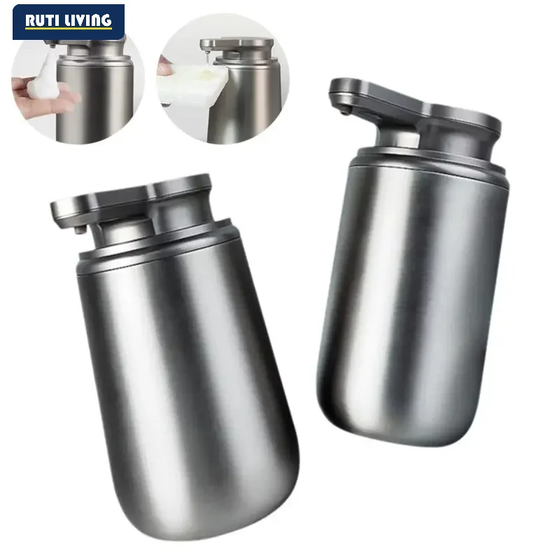 Stainless Steel Automatic Induction Soap Dispenser Induction Sensor Touchless Foaming Hand Soap Jar Self Cleaning Waterproof