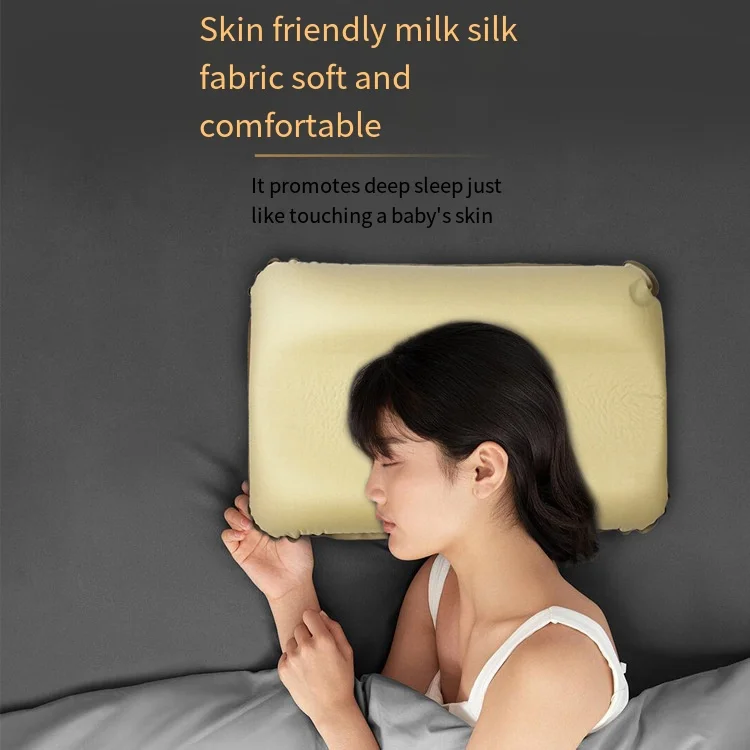 وسادة أوتوماتيكية وسادة التخييم التخييم بين عشية وضحاها نسيج الحرير الحليب الناعم للتخييم والعتاد وسادة التضخم التلقائي