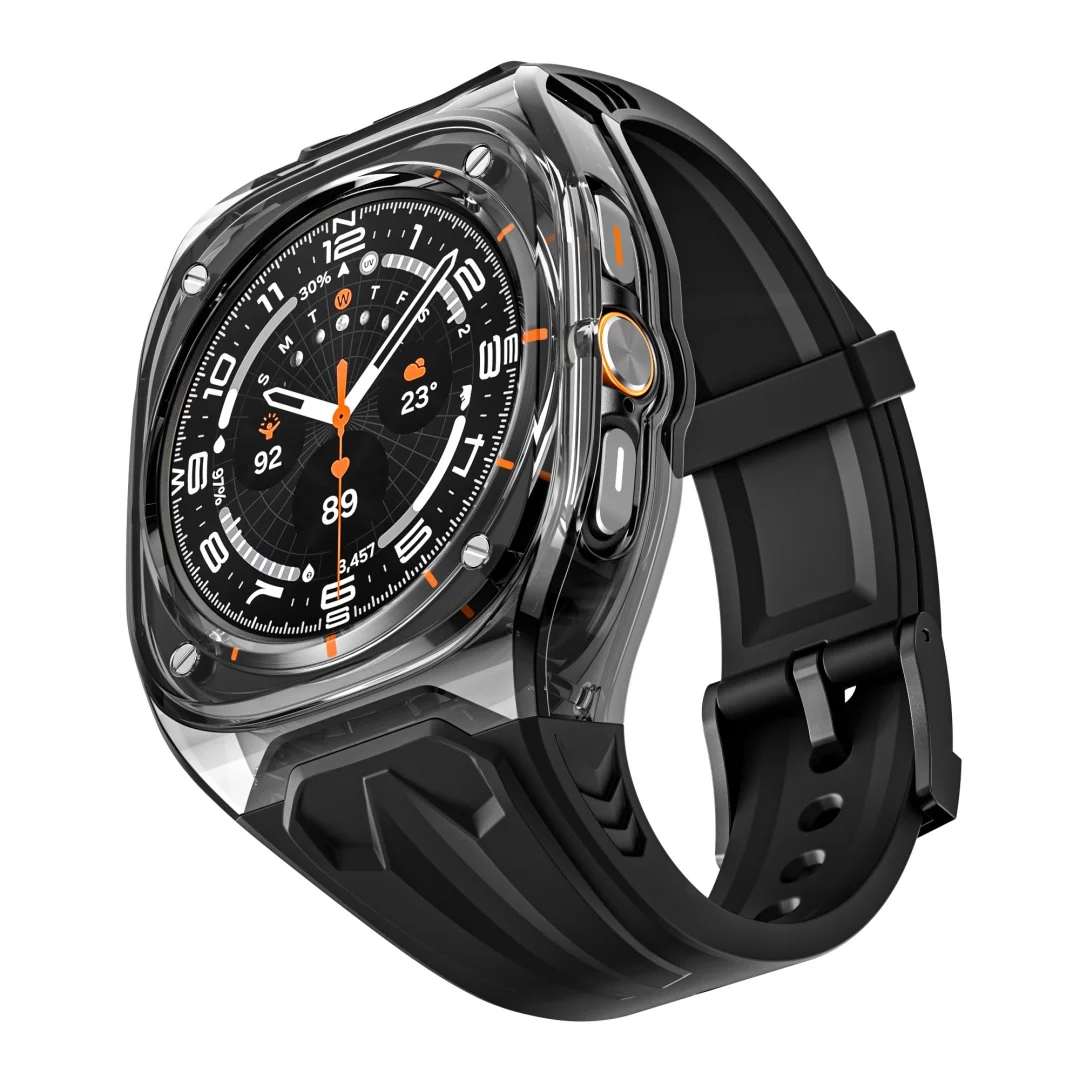 Modification Kit For Samsung Galaxy Watch Ultra Sport Strap+Case Bracelet Band For Galaxy Watch Ultra 47mm Transparent Mod Kit