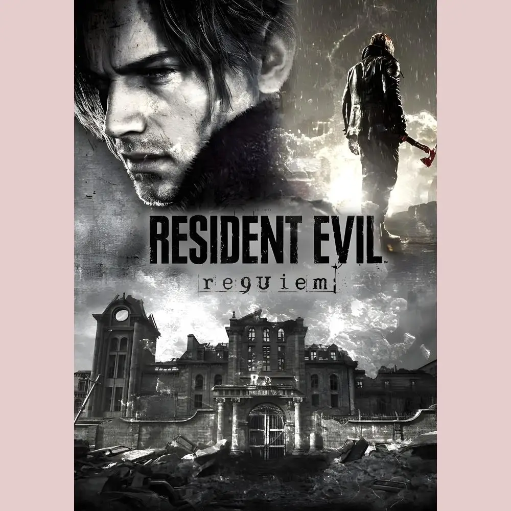 R-Resident Evil 9 Requiem Poster Waterproof Peel And Stick Frameless HD Painting Matte PP Bedroom Living Room Wall Decor
