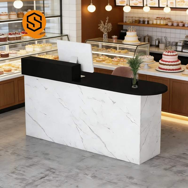 

Modern Wooden Foldable Extendable Adjustable Reception Desk For Hospital Hotel Commercial Spaces