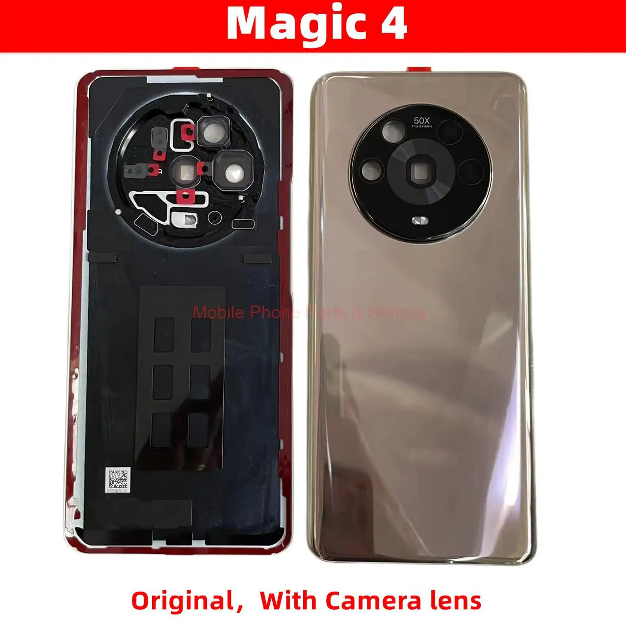 

Original For Honor Magic4 LGE-AN00 Back Cover Chassis Case Rear Battery Housing Door With Camera Lens Magic 4 Repair Parts