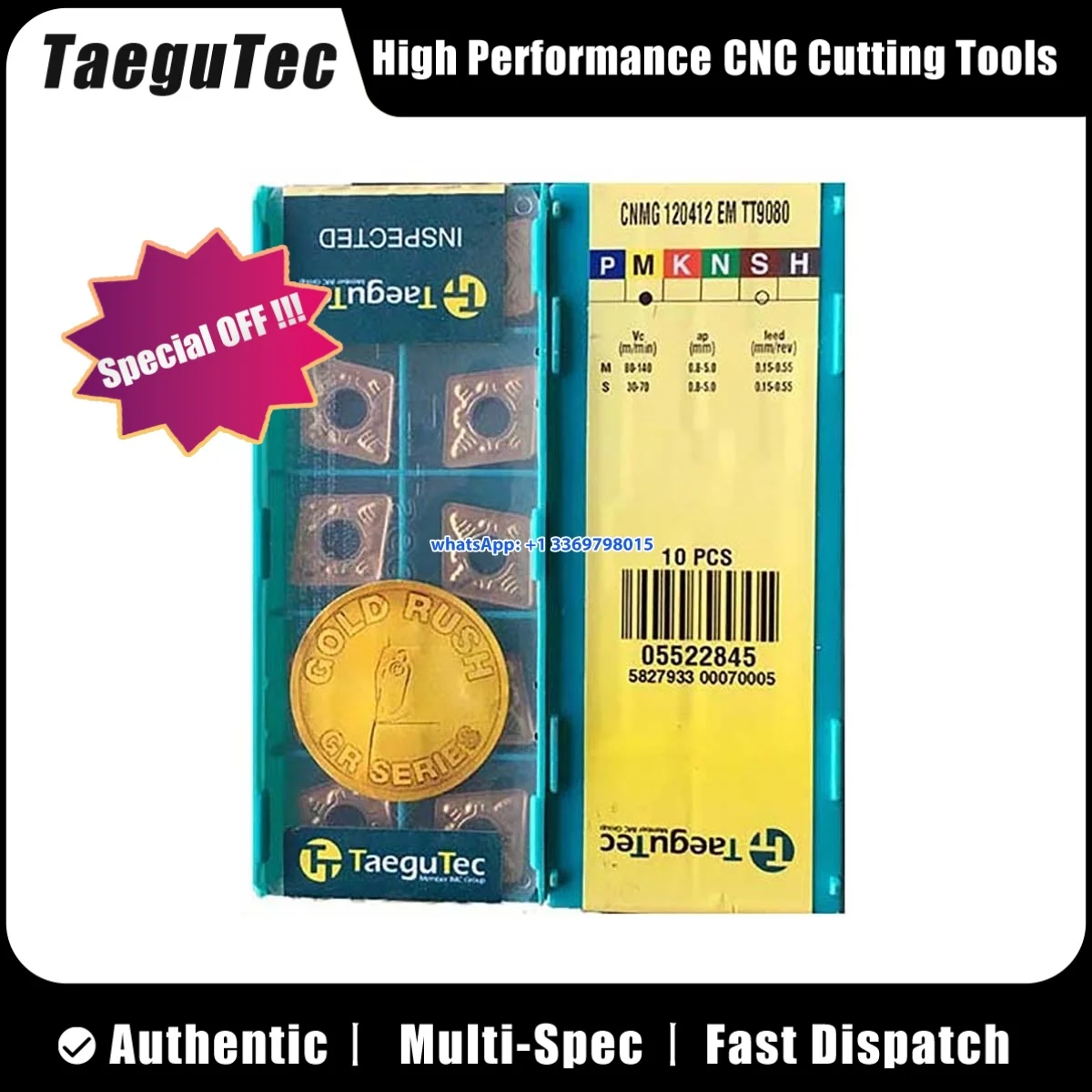 

100% оригинал CCMT0602/09T3/1204 04 08 CNMG1204 04 08 12 CNMG1606 12-PC FG MT EA EM ET FA TT9080 Токарная вставка 10 шт.