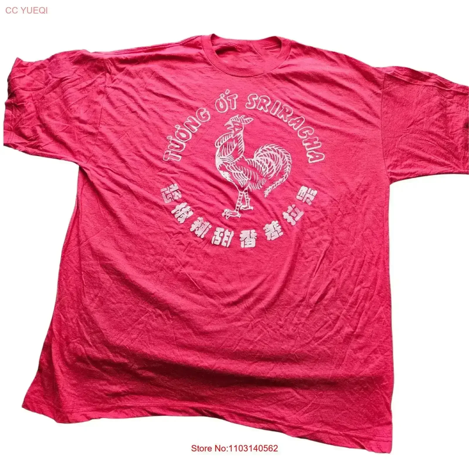 Sriracha T Shirt Reprint Tuong Ot Hot Chili Sauce Logo Vintage Style S 4XL Washed streetwear Stylish fashion Slightly vintage