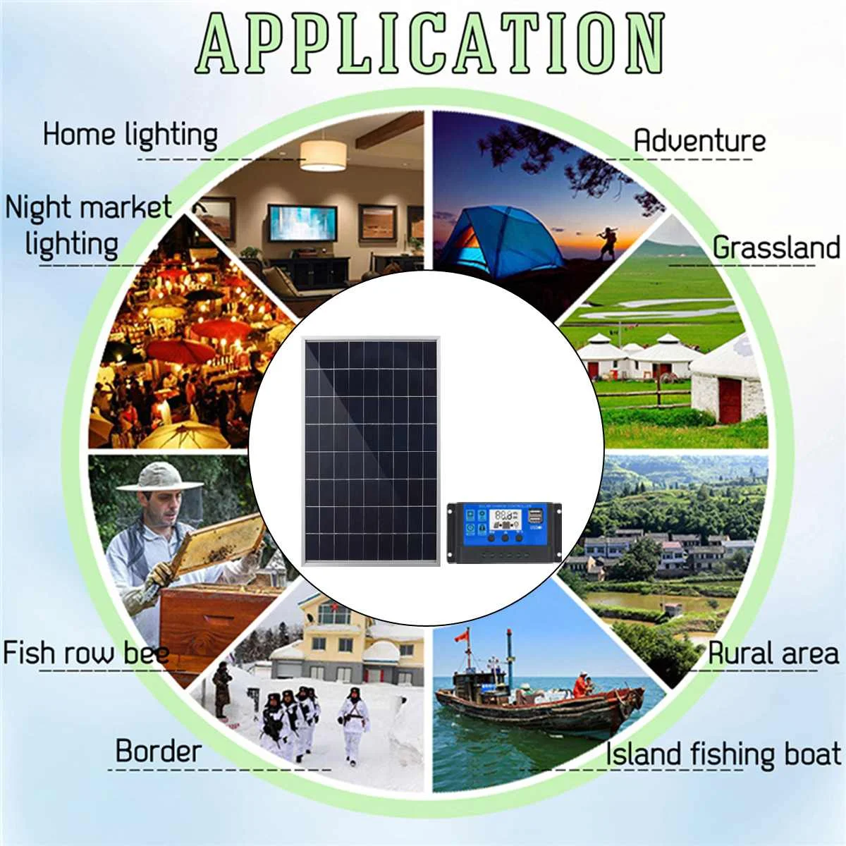 300W 600W Solar Panel Kit Set Portable with Alligator Clip/ IP65 Water Resistance for Home Indoor Outdoor 12V Solar Cells Board