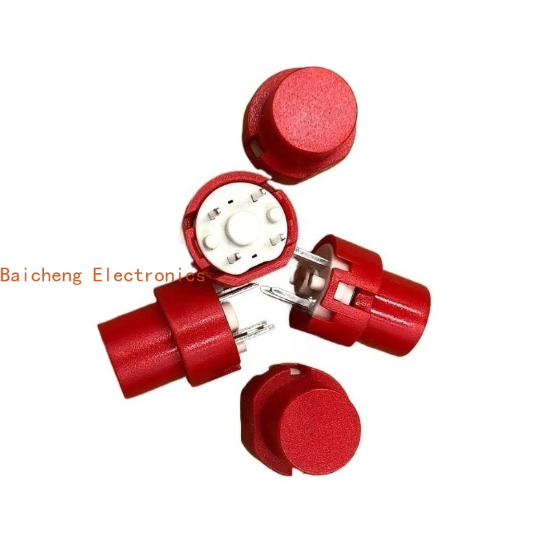 10PCS D6R40 F1 LFS red circular button reset touch button switch micro movement 4-pin