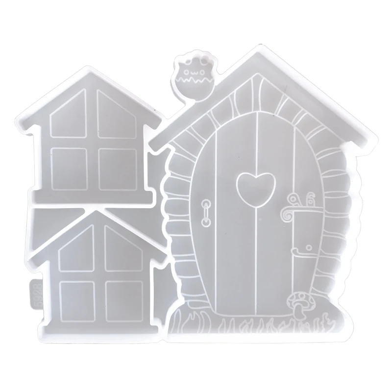 

Fairy Door Silicone Mold Gnome Home 3D Window DIY Crystal Epoxy Resin Mould Fairy Sleeping Tree Face Patio Lawn Decors