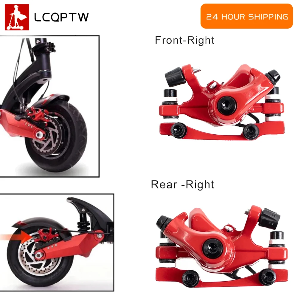 For Dualtron For VSETT For Zero 10X Electric Scooter Front Rear Spare Aluminum Alloy Disc Brake Caliper Contains Brake Pads