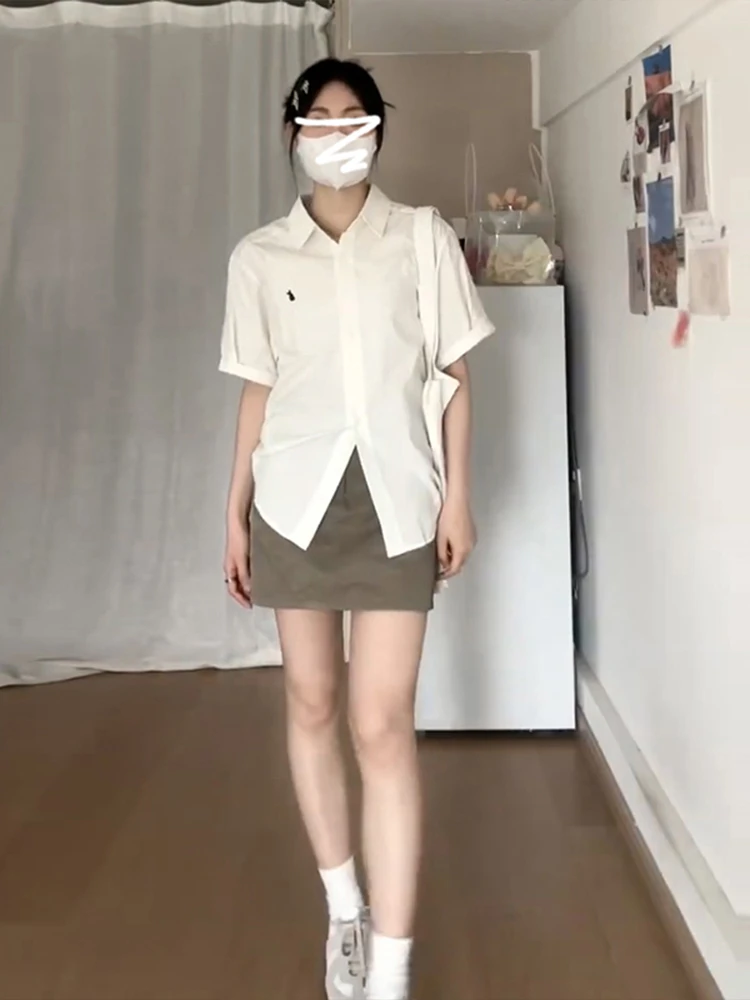 Weißer Kragen ort Sve Damen irt Sommer 2025, neues japanisches College-SLE-Design-Sensation-Top, süßes Sle-Lo...