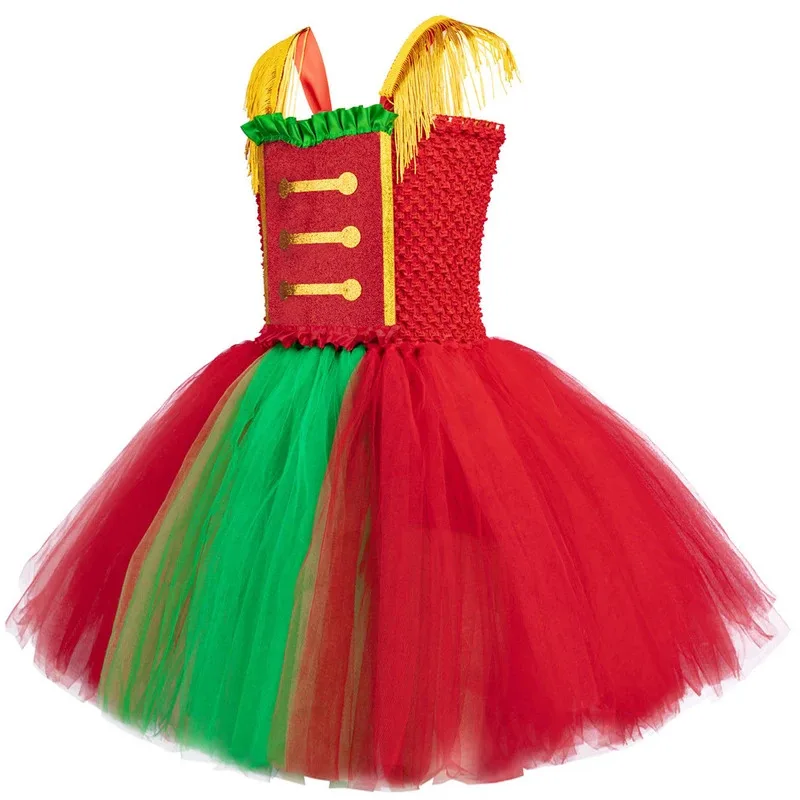 أزياء السيرك Ringmaster للفتيات فساتين الأميرة الجندي كسارة البندق للأطفال عيد الميلاد والهالوين ملابس تنورات قصيرة ملابس تنكرية