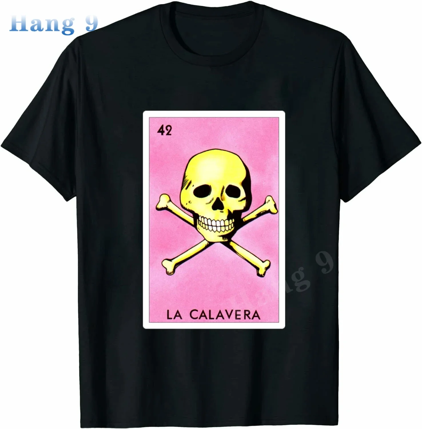 EL DIABLITO Loteria Card Mexican Bingo GraphicT-Shirt Novelty Funny Family Tee Black Oversized Short Sleeve for Men Women