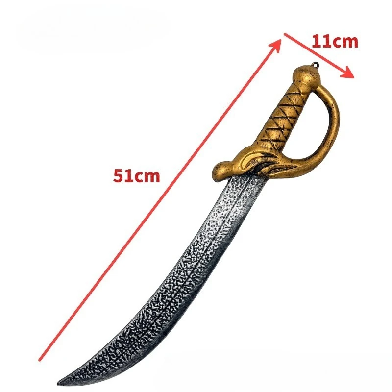 51cm/20.08in Pirate Knife Cosplay Katana Plastics Weapons Model Props Anime Peripherals Halloween Gift Party Supplies Decoration