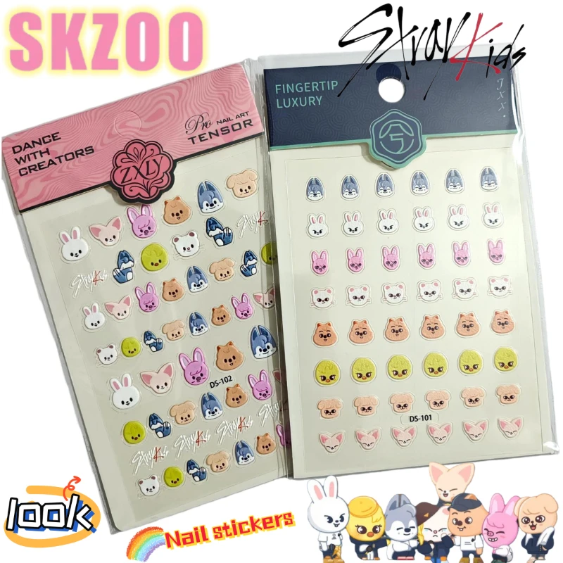 

SKZOO Stray Kids PuppyM Quokka Wolf chan Kawaii: Высококачественная паста для ногтей с яркими цветами, милый декор для девичьих ногтей, подарок