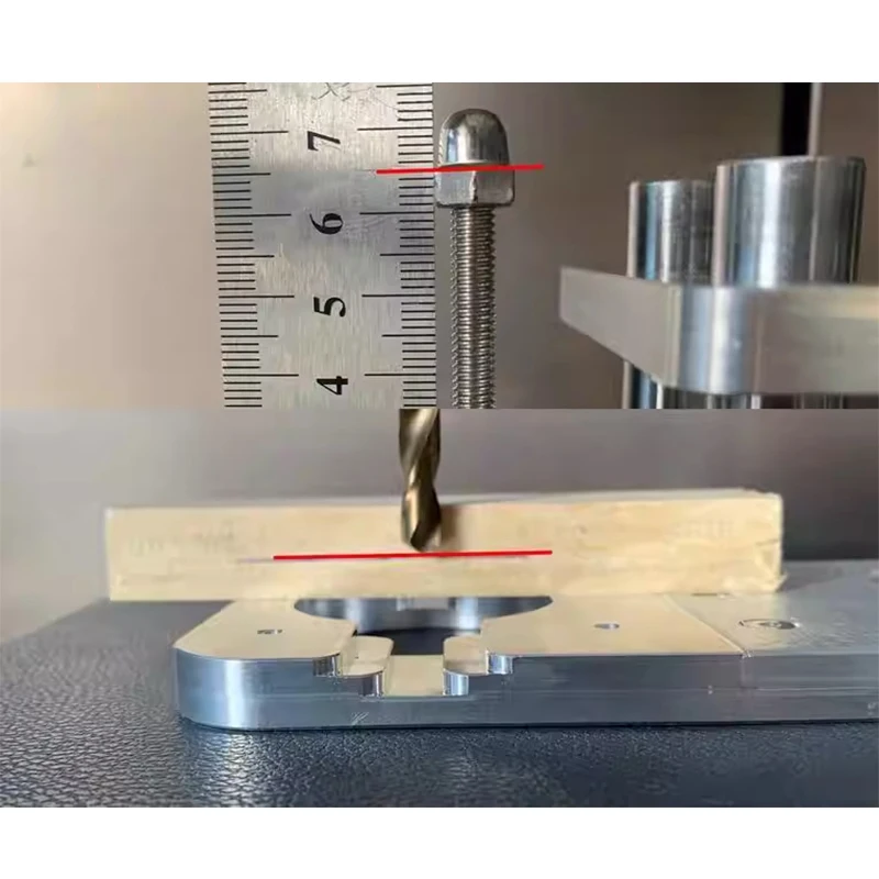 20CM Woodworking Drill Jig Vertical Drilling Positioning Tool Mini Desktop Drill Stand for Cordless Drills and DIY Projects