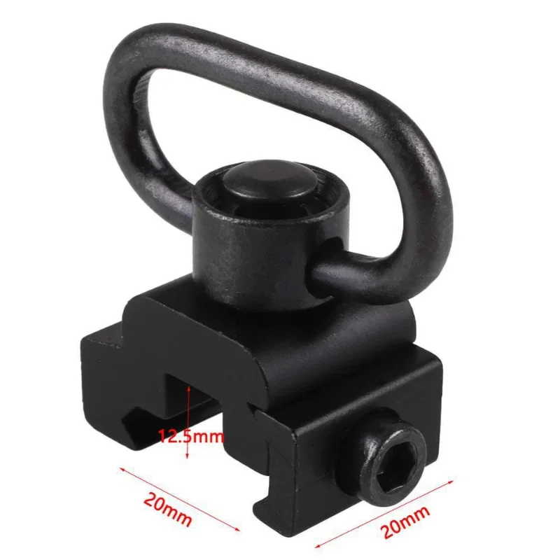 

QD Heavy Duty Quick Detach Push Button Sling Swivel Set Picatinny Mount 20mm for airsoft wargame hunting