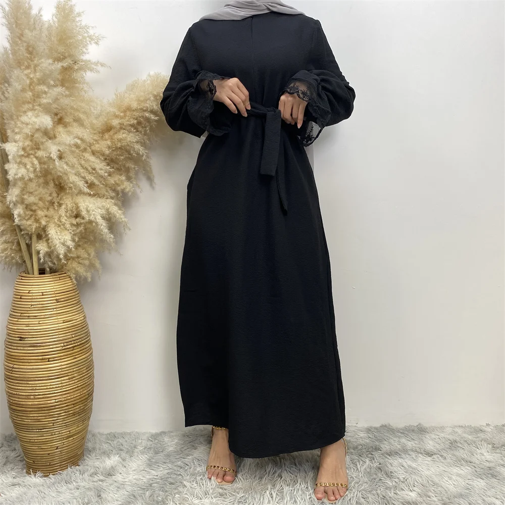 Moda Arabia saudita turchia Abaya abbigliamento casual da donna Abaya abito con cerniera da donna musulmana