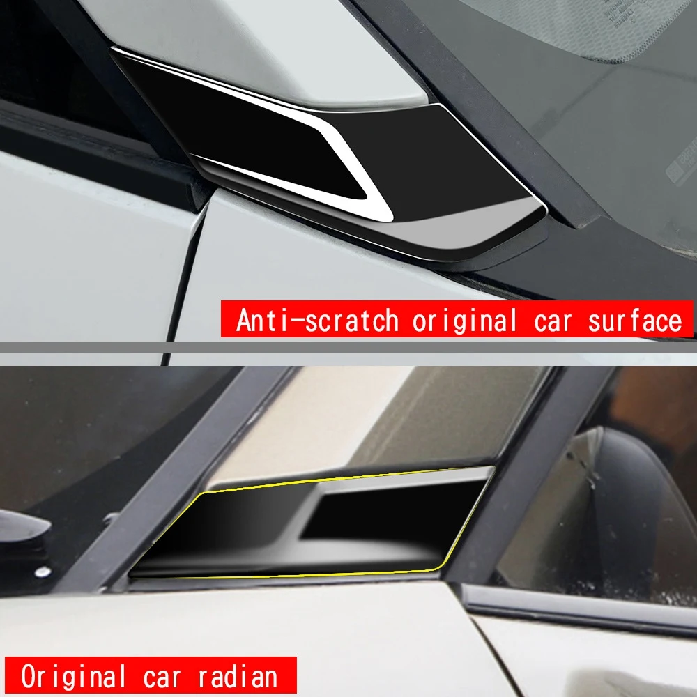 

MBX-t Внешняя глянцевая черная стойка, передняя боковая оконная панель, накладка, гарнир для Toyota Corolla Cross 2021