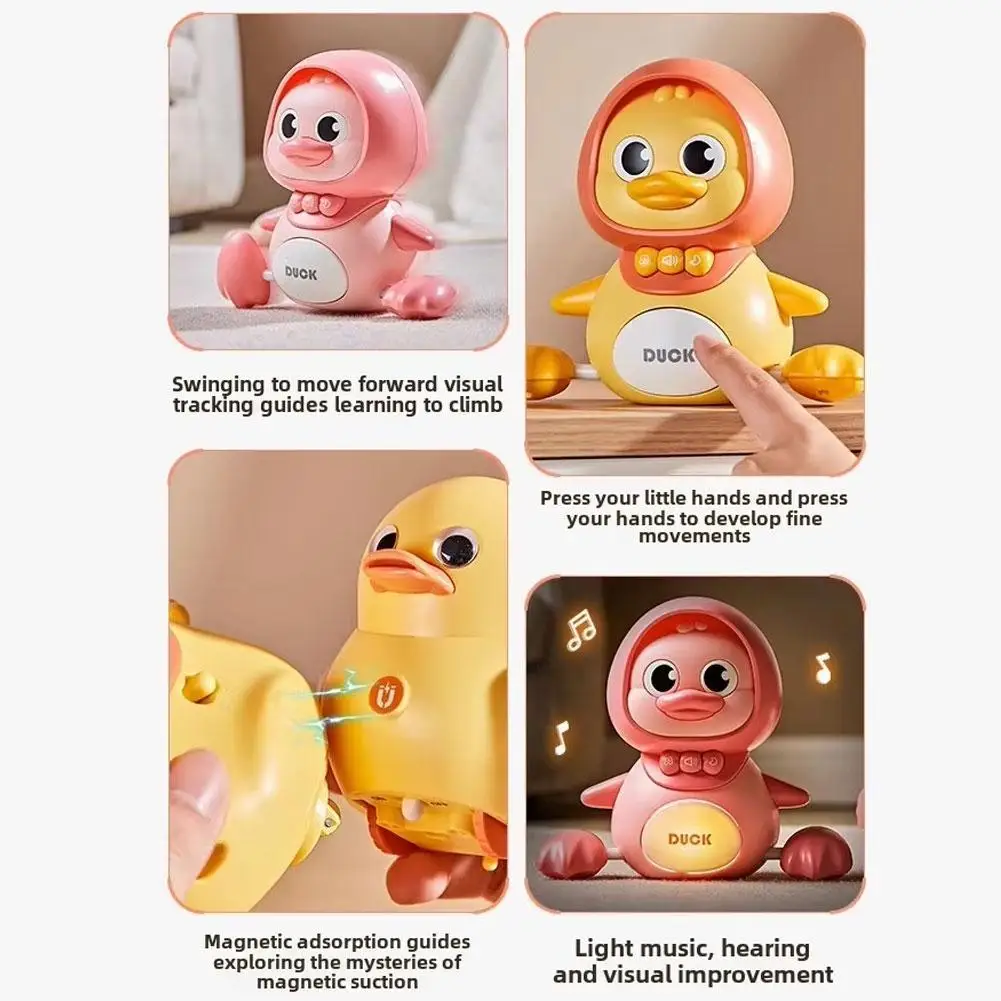 Baby kruipen wandelen speelgoed elektrische muzikale eend lopen en zwaaien swingende cartoon kip baby verjaardagscadeau