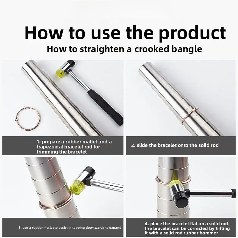 Stainless Steel Bracelet Stick Ladder Bracelet Expander Plastic Nylon Ring Size Adapter 304 Stainless Steel Ring Jewelry tools