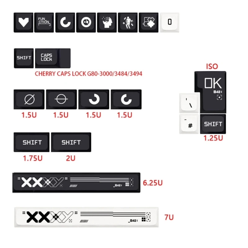 Imagem -04 - Conjunto Teclas Xda Csgo para Teclado 128 Teclas Inglês Japonês Coreano Russo