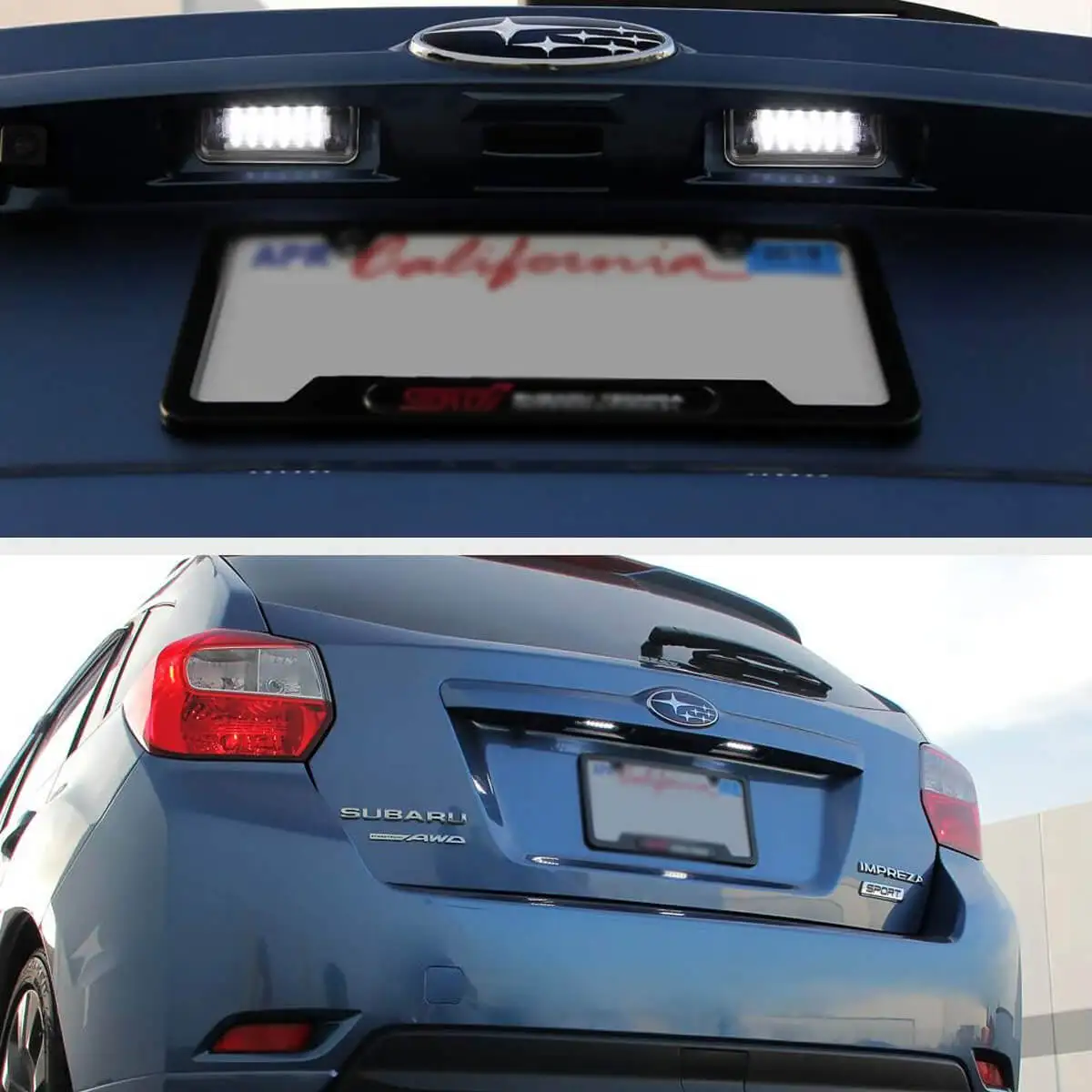 2Pcs/set LED Number License Plate Light Lamp for Subaru Forester Impreza Legacy BRZ WRX XV Crosstrek TOYOTA FT86 GT86 Scion FR-S