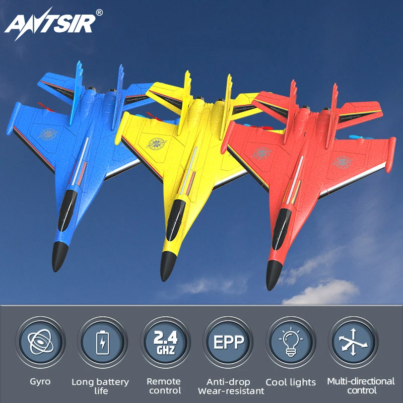 SU35 RC Samolot 2.4G 2CH Duży Samolot 440mm Stałopłatowy Myśliwiec Ze Światłami LED Zdalnie Sterowany Latający Szybowiec Zabawki Zewnętrzne Dla