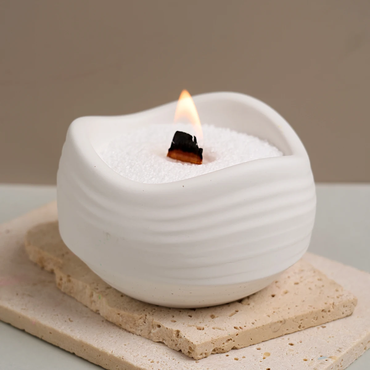 Fala świeca kubek formy silikonowe gipsowa cementowa soczysta doniczka pudełko do przechowywania słoik pachnący formy żywiczne DIY Handmade Home Decor — zdjęcie 4