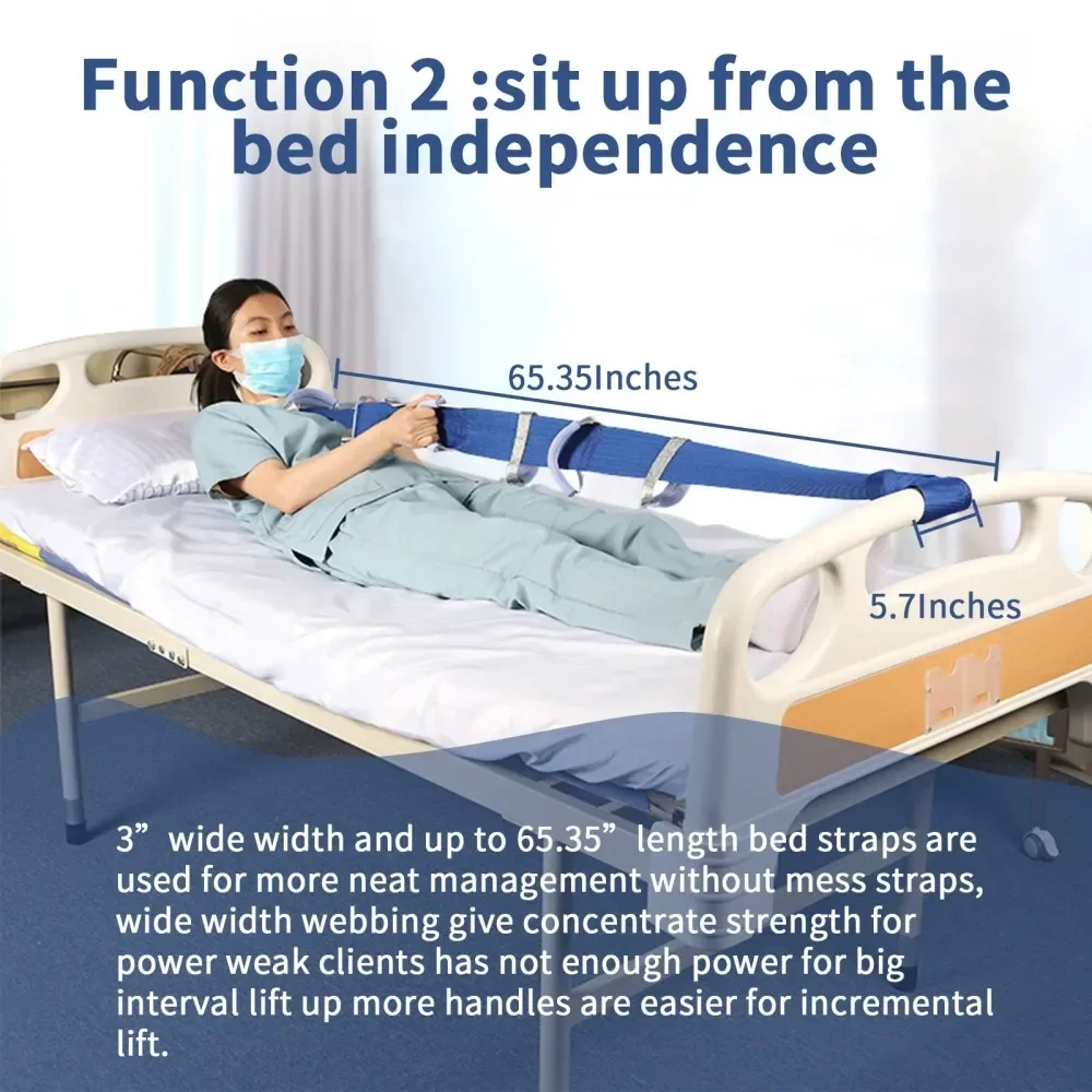 Ehucon Bed Ladder Pull Up Assist Bed Rope Ladder Seniors, Bedridden Lift Up Belt Daily Living And Mobility Aids Assistance