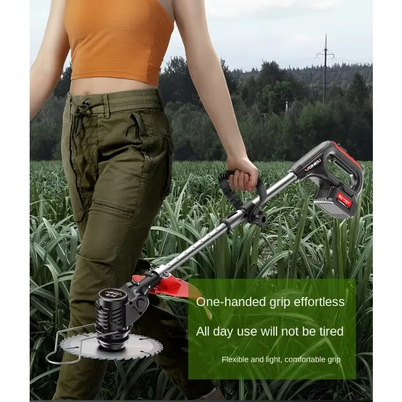 Tosaerba elettrico da 1800 W con tensione 21 V Batteria al litio ricaricabile per uso domestico Piccolo giardino multifunzione senza fili per fai da te