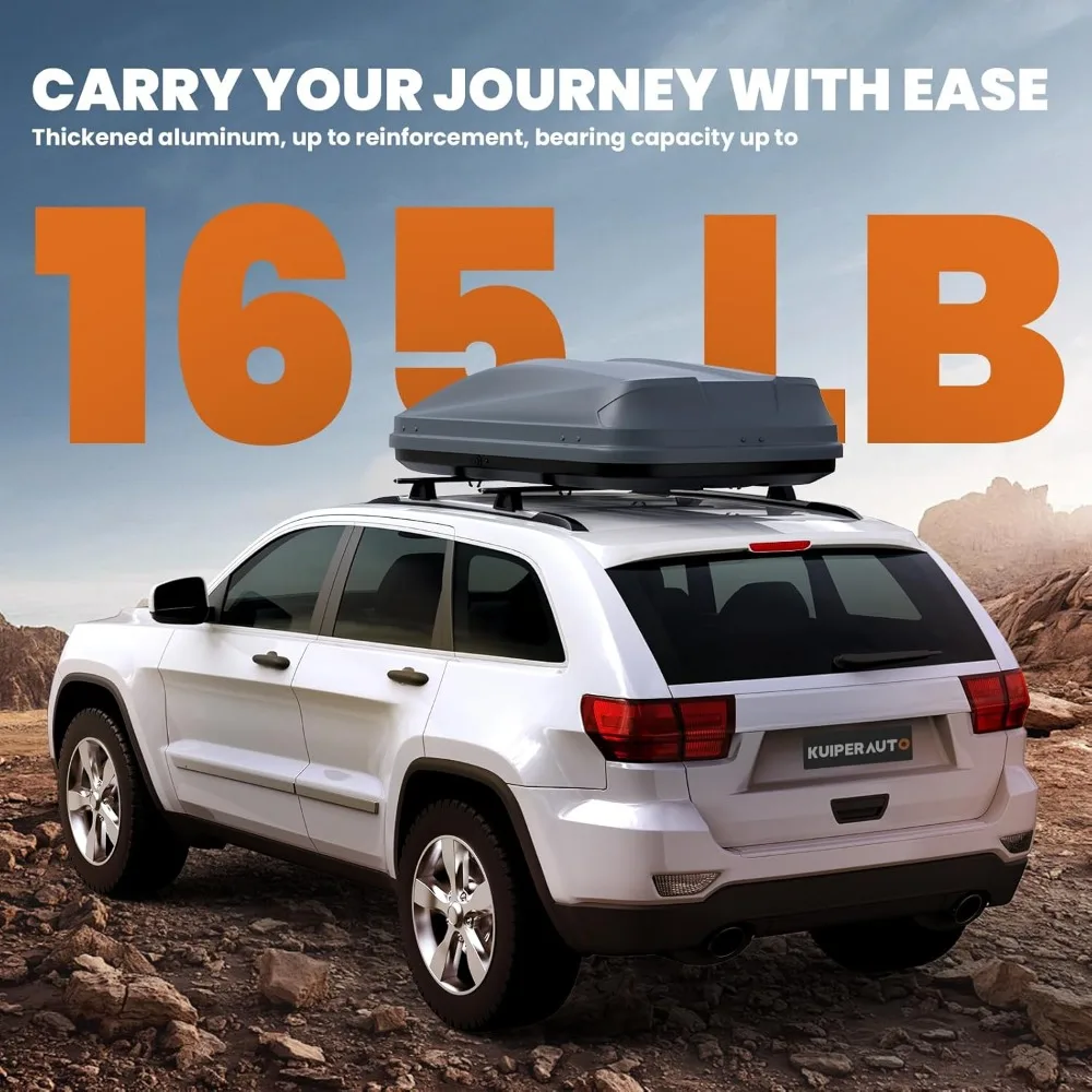 165 رطل من الألومنيوم حامل سقفي قضبان متقاطعة لسيارة Honda Pilot 2009-2015 مع قضبان جانبية، يناسب صندوق شحن قارب الدراجة وقوارب الكاياك