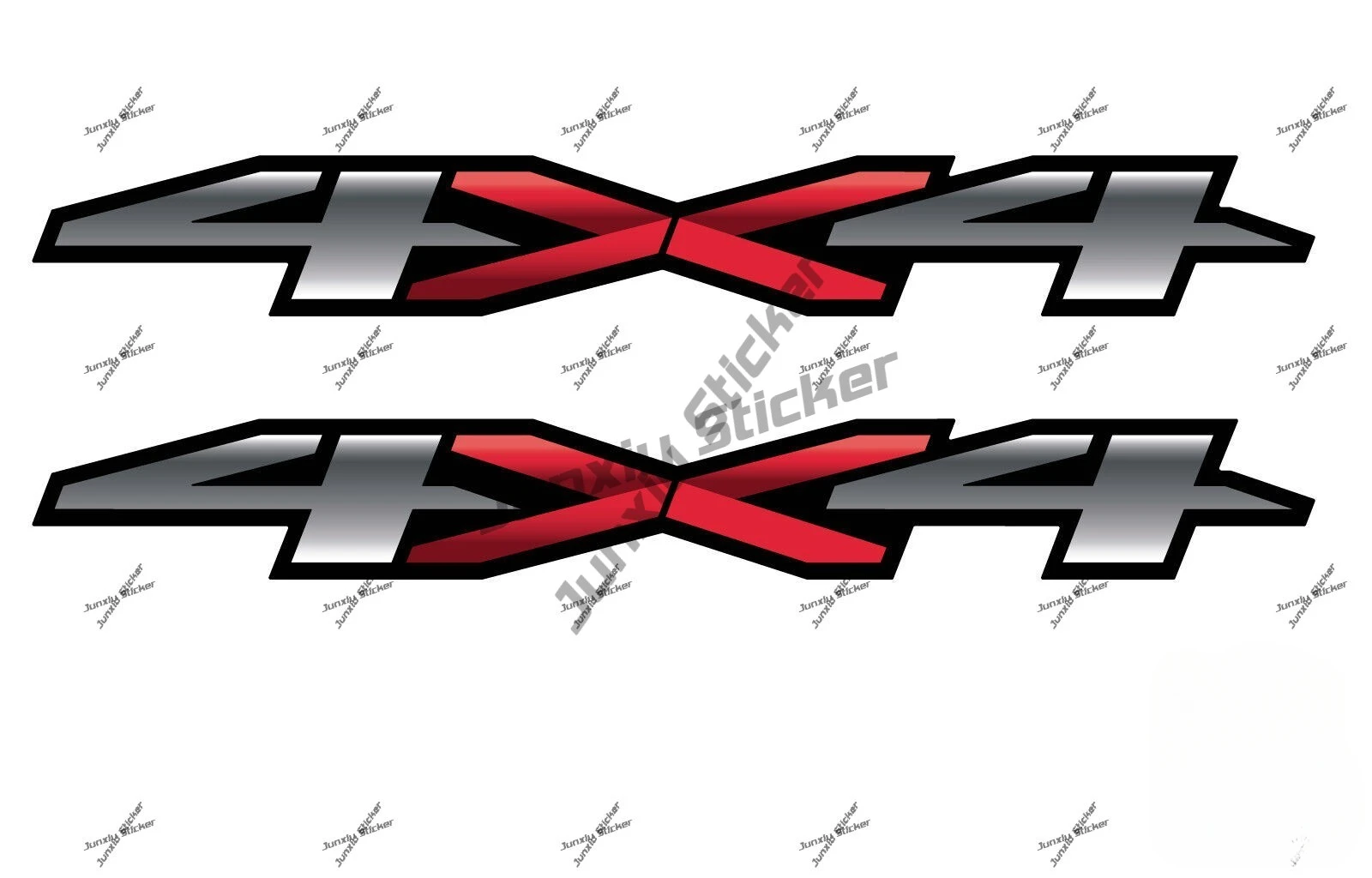 

A Pair 4x4 Sticker Personality Gray Red Black Border 4x4 Vinyl Mark Decals Outdoor Stickers Cover Decorative PVC Accessories