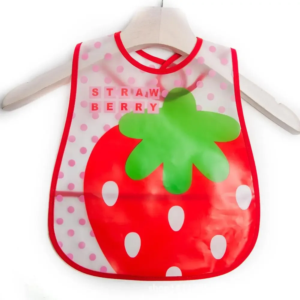 8pcs/Lot Translucent Pocket Bib Children Waterproof Bibs 1 To 3 Year