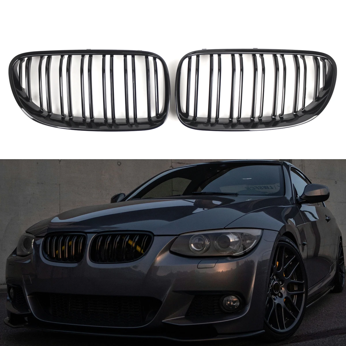 

Глянцевая черная передняя решетка для BMW E92 E93 328i 335i Coupe LCI 2011-2013 гг.