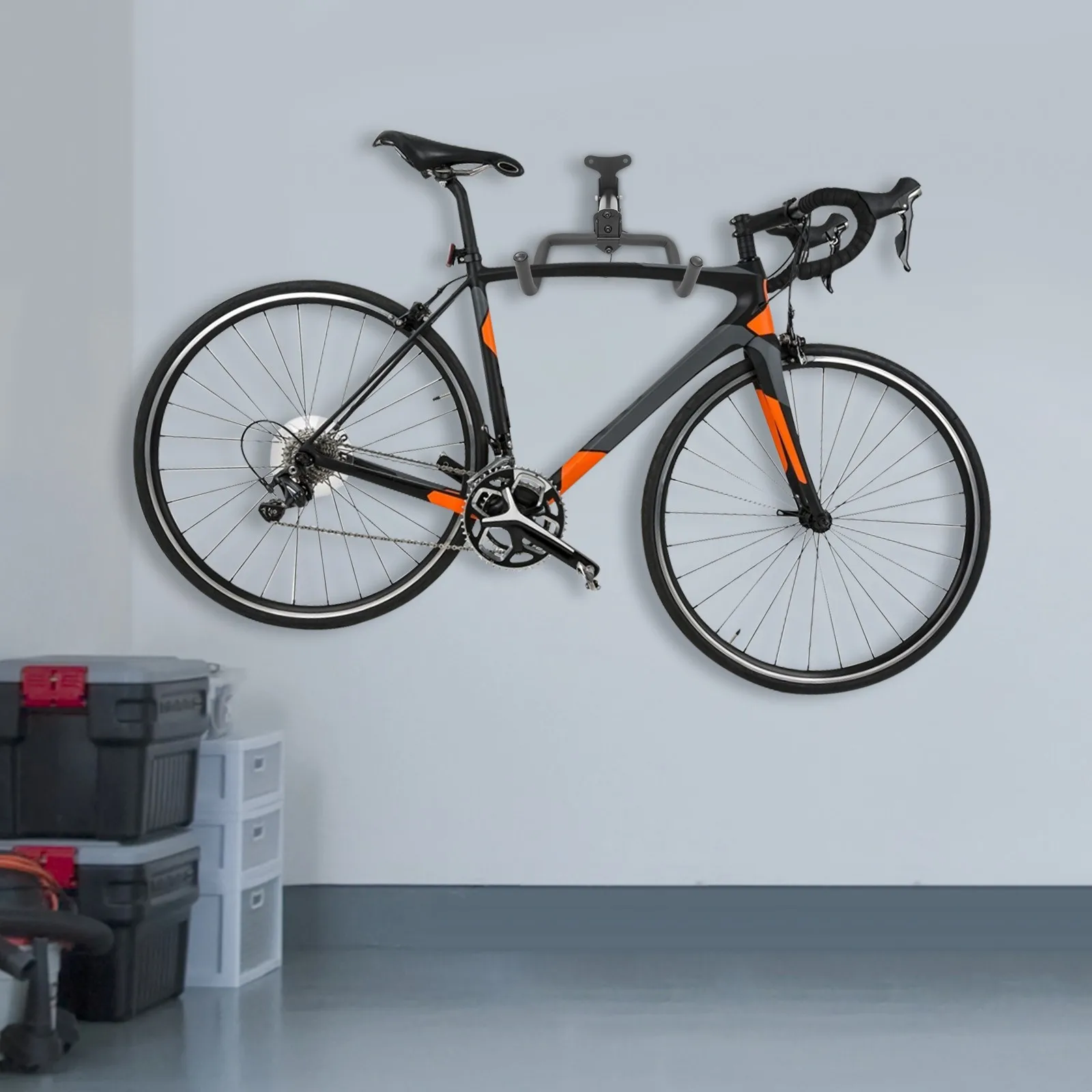 

Настенный держатель для велосипеда, усиленный, грузоподъемность 66 фунтов, складной, с крюком, для использования в помещении