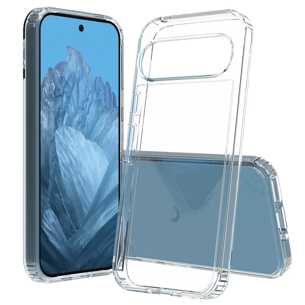 Fundas de teléfono transparentes para Google Pxiel 9Pro Fold XL 8A 8Pro 8 7 6A 5A 4A 5G acrílico transparente a prueba de golpes funda trasera dura