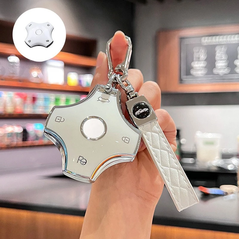 Для Dongfeng eπ007 E α008 DFSK 2024 2025 2026 Чехол для ключей от автомобиля Брелок-держатель Автомобильный пульт дистанционного управления Чехол Защитный чехол с пряжкой