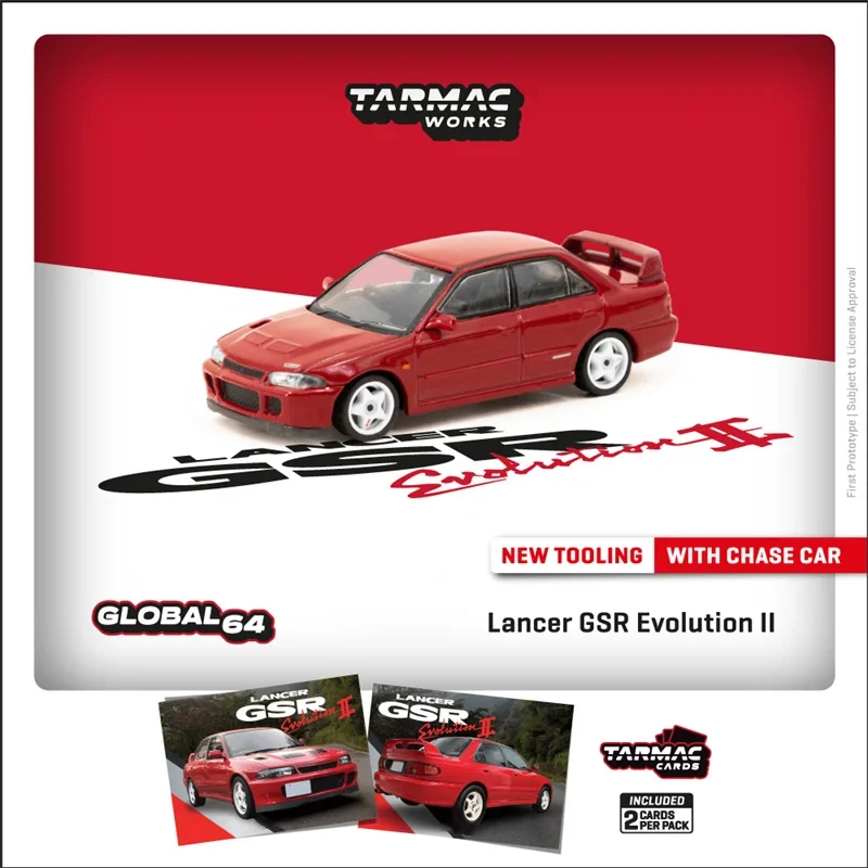 

Tarmac Works 1:64 Lancer GSR Evolution II Red Diecast Model Car