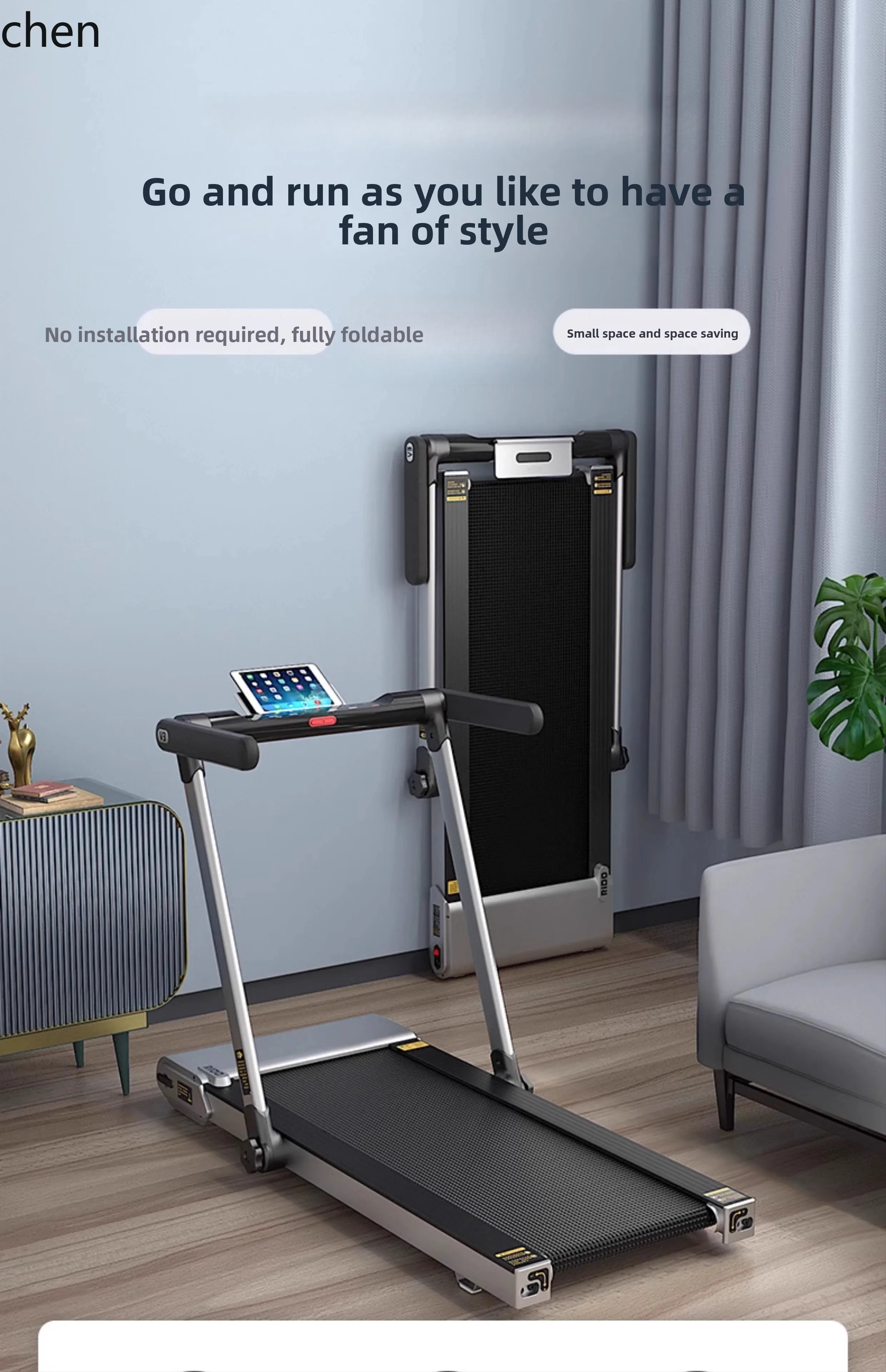 

QZT Treadmill Home Model Foldable Smart Treadmill Indoor Walking