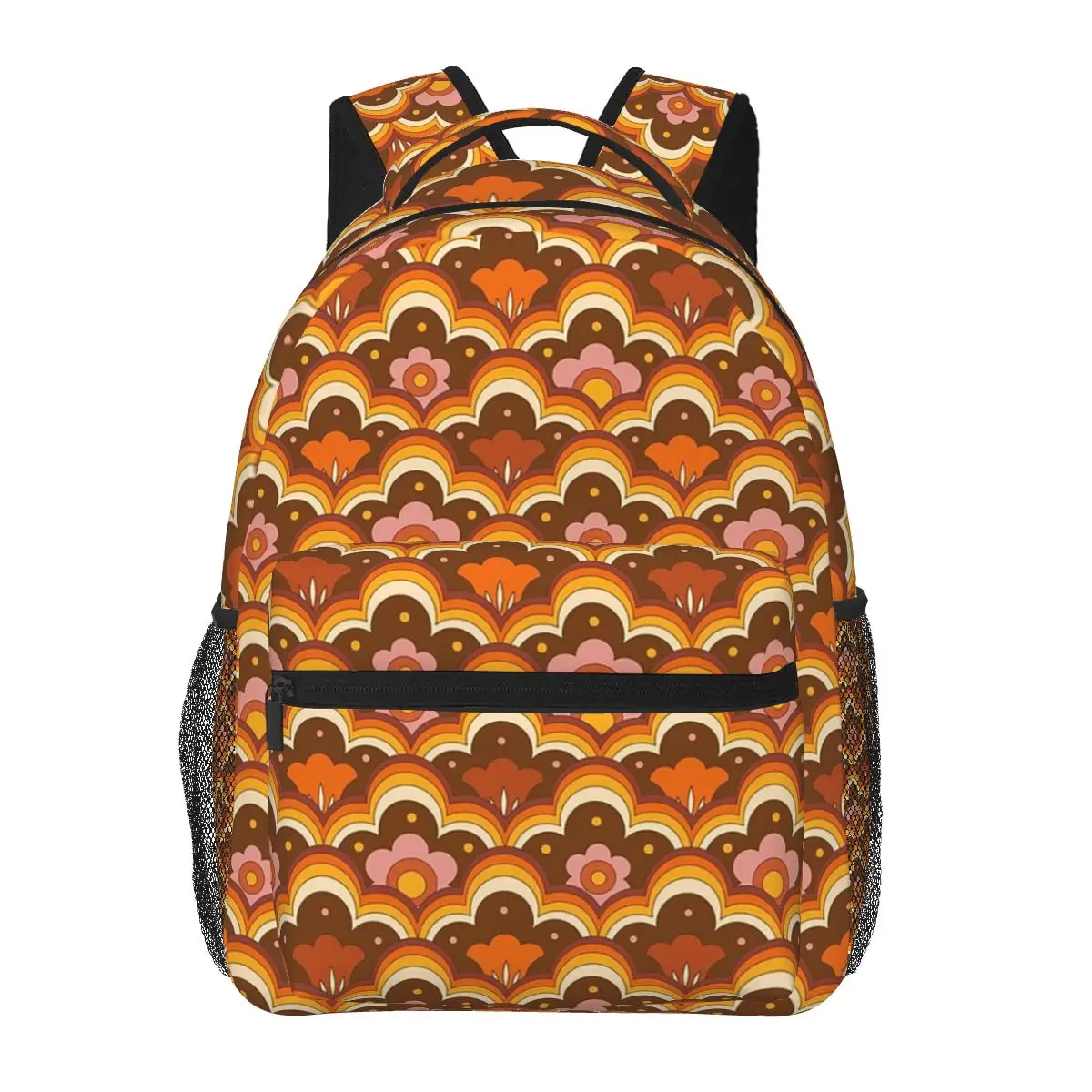 

Ретро психоделическая сила цветов 70-х и 60-х годов, рюкзаки с цветочным принтом, сумка для книг для мальчиков и девочек, детские школьные сумки, дорожный рюкзак, сумка на плечо