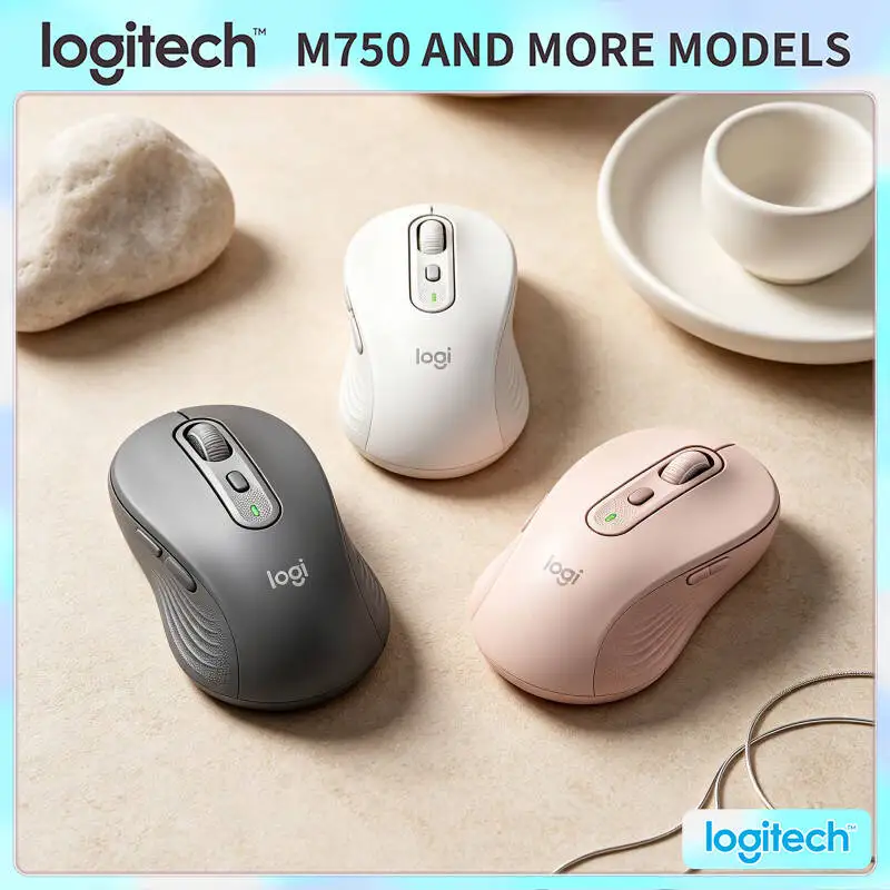 

Logitech M750 Office Mouse - Precision Optical Tracking, 3-Device Switch, Soft Thumb Rest, Travel Friendly Pick