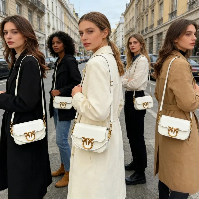 

Элегантная ретро-сумка-кроссбоди 2026 с цепочкой, минималистичная, для повседневных покупок и активного отдыха на выходных